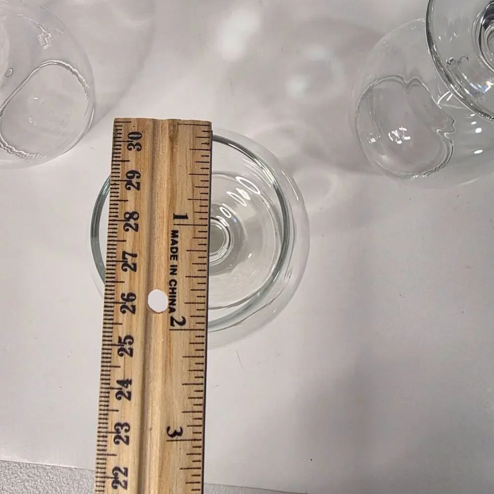 Set of 6 Clear Glass Brandy Snifters Cognac Glasses Stemmed Barware